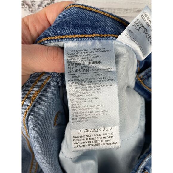 Levi’s Premium Wedgie Straight Jeans size 29 29x28 Stretch High Rise Button Fly - Picture 9 of 11